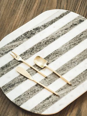 Grey Stripe Marble Charcuterie Board