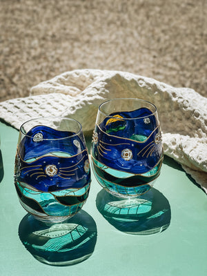 Van Gogh Stemless Wine Glass Set of 2