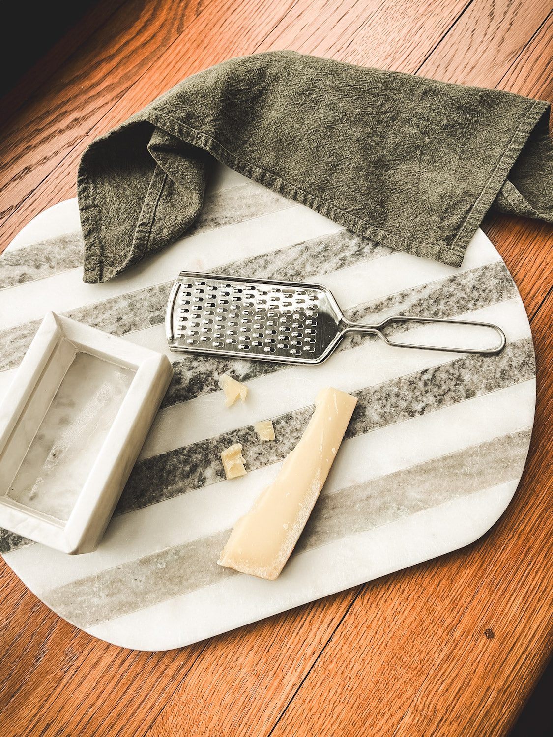 Grey Stripe Marble Charcuterie Board