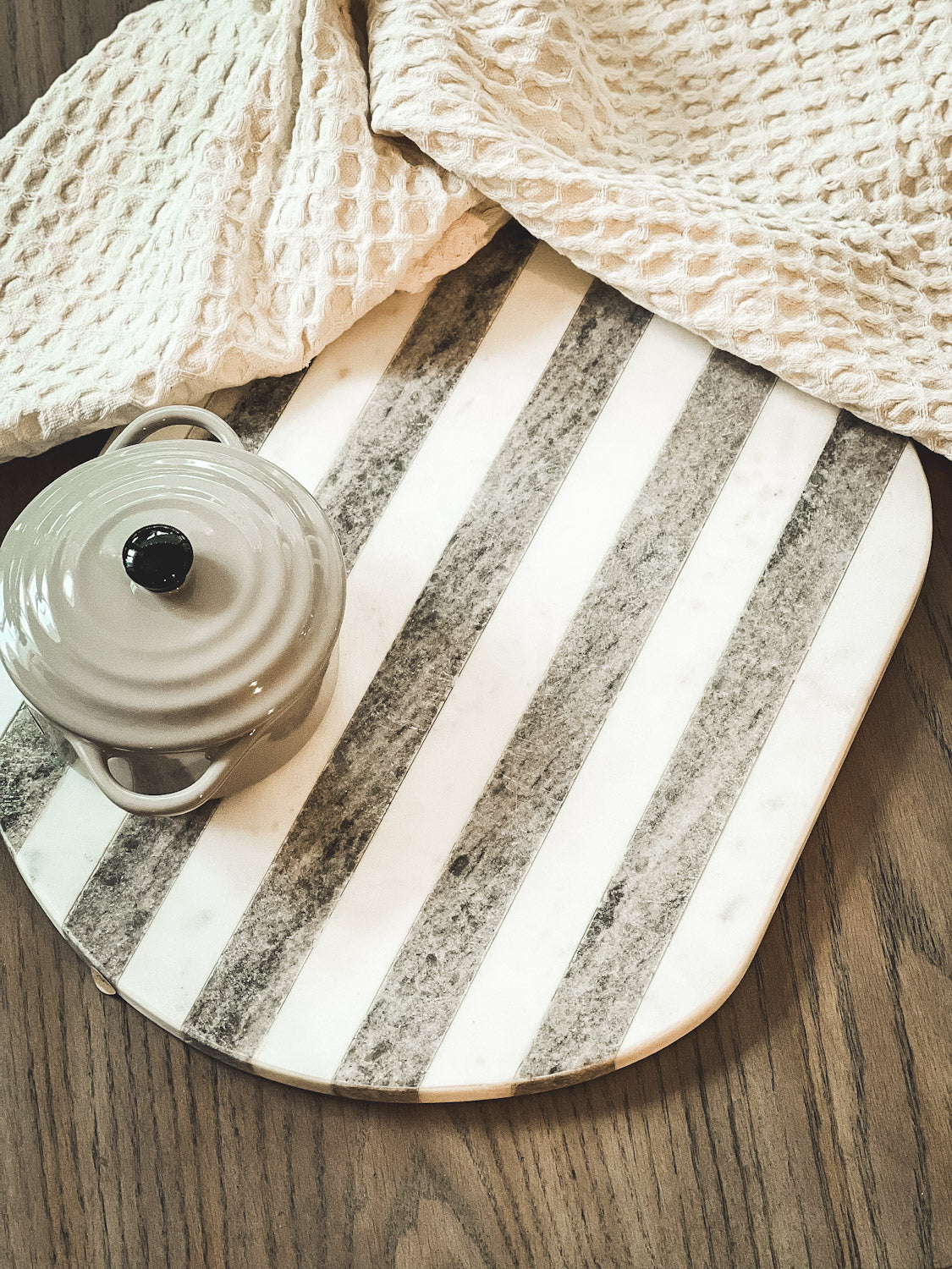 Grey Stripe Marble Charcuterie Board