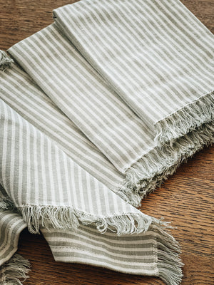 Pin Stripe Cotton Napkin Set of 4